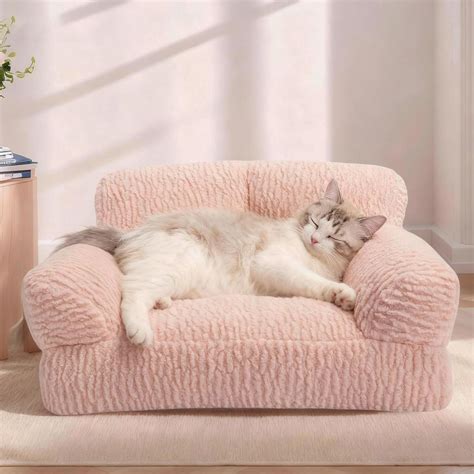 amazoncom khonsu pet pink cat couch sofa bed fluffy orthopedic pet