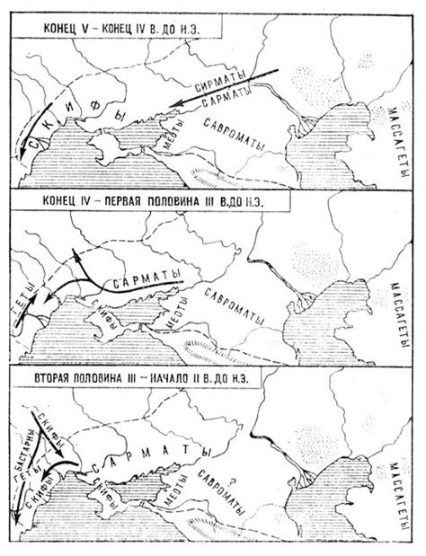 Рис. 2. Размещение крупнейших объединений кочевников в восточно ...
