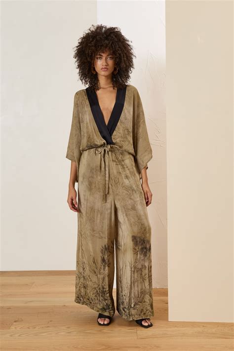 One piece jumpsuit Souvenir Beige-Black - My Boutique
