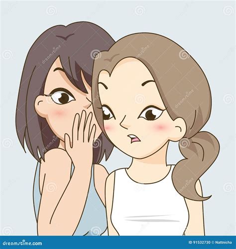 Chatting and Sharing Their Secrets Stock Vector - Illustration of