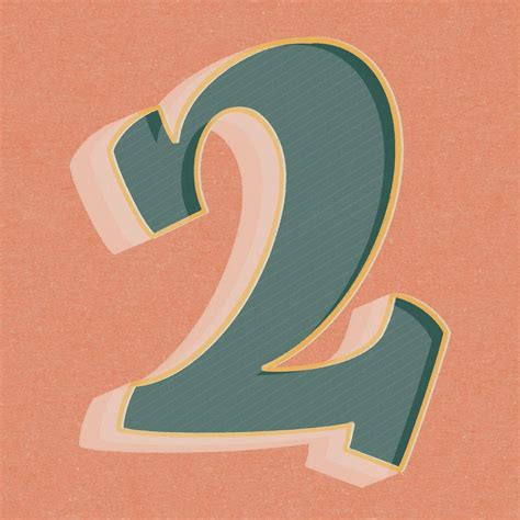 colorful number  typography design