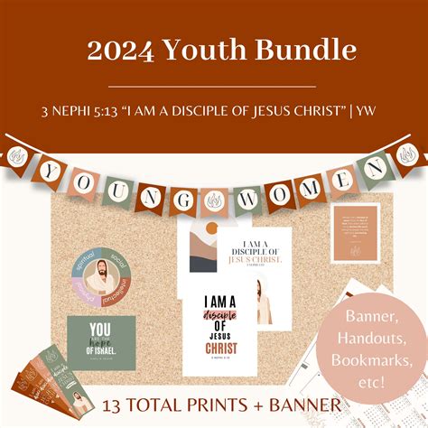 2024 Youth Theme Young Women's Bundle Minimalist: LDS Young Women