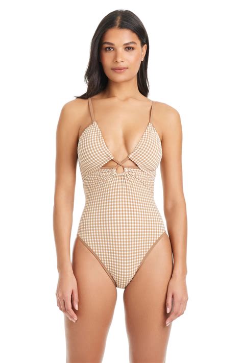 Gingham Plunge One Piece Swimsuit | Everything But Water