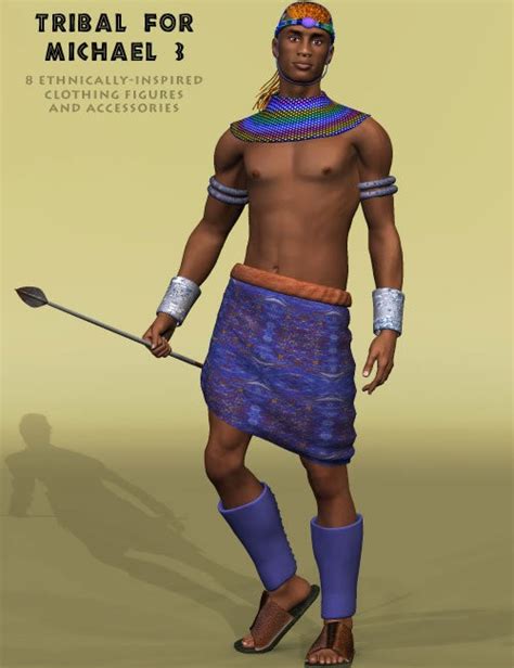 Tribal Clothing for Michael 3 | 3d Models for Daz Studio and Poser