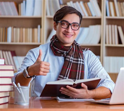 Book Writer Starting His New Book Stock Image - Image of library ...