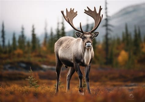 Premium AI Image | The reindeer or caribou