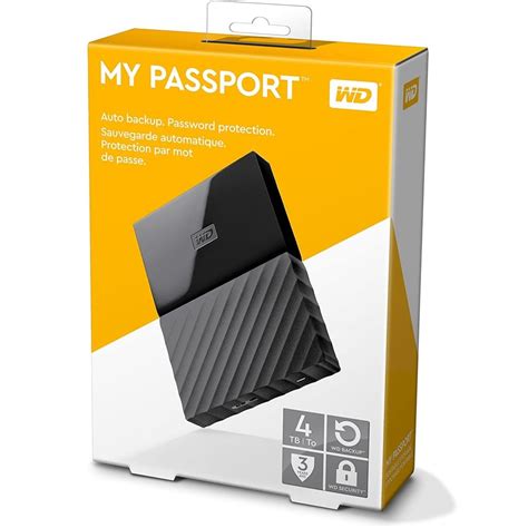 WD 4TB Black My Passport Portable External Hard Drive - USB 3.0 | I.T ...