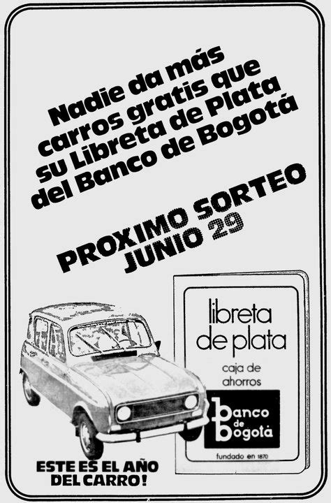 PUBLICIDAD COLOMBIANA ANTIGUA: Banco de Bogotá "Libreta de Plata ...