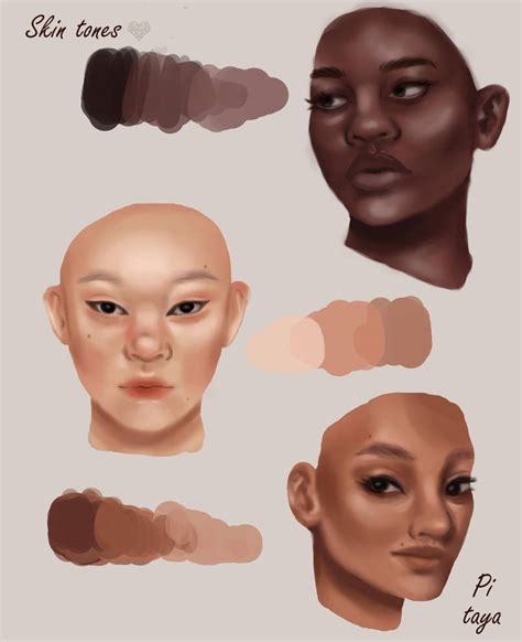 Skin tones by PitayaTea on DeviantArt