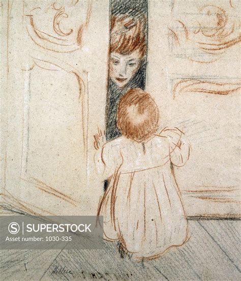 Hide-and-Seek (Cache-Cache) Paul Cesar Helleu (1859-1927/French) Crayon ...