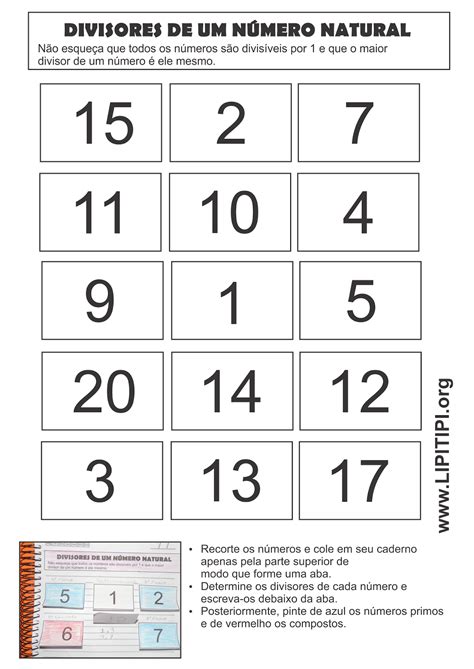 Atividades Com Números Primos E Compostos 5o Ano Com Gabarito