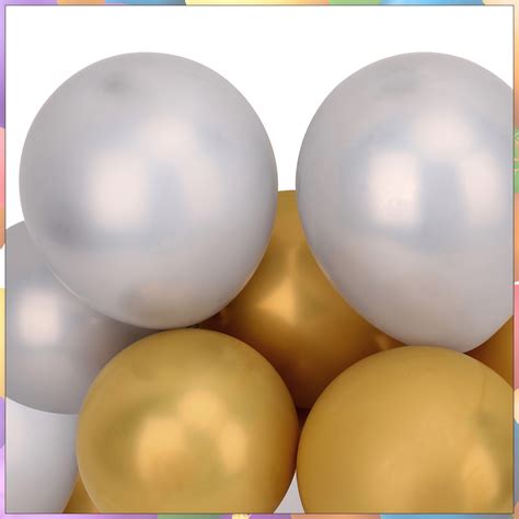 Metallic Shiny Balloons - Silver & Gold - Event Decor Shop