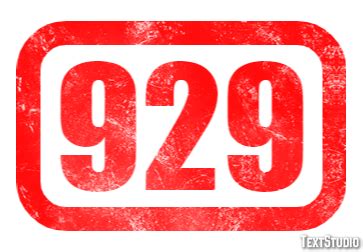 929 Text Effect and Logo Design Number