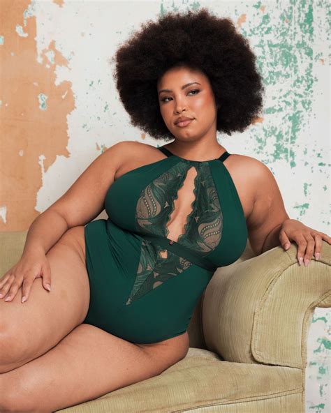 Scantilly by Curvy Kate Indulgence Lace Body Emerald Green | Lumingerie
