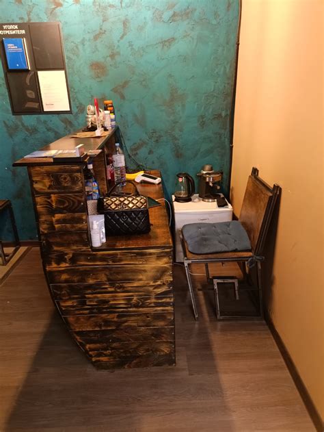 Деревянная стойка ресепшн в стиле лофт - Art loft Shop