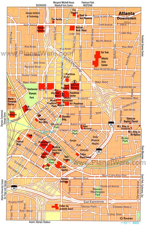 Atlanta Tourist Attractions Map