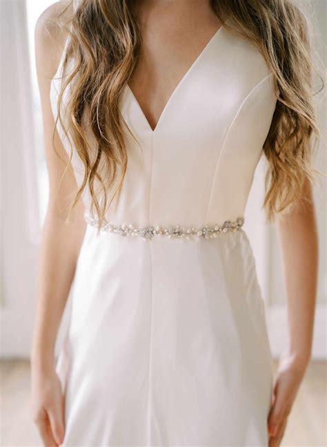 Bridal Sashes - Crystal sashes, silk flower sashes
