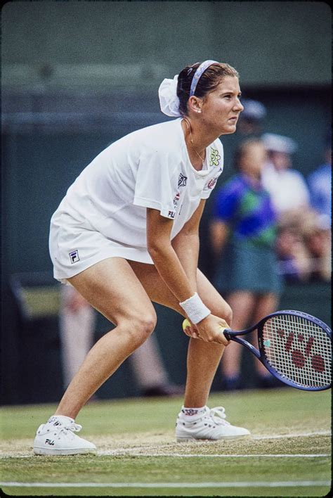 Download Monica Seles Serious Expression During Game Wallpaper