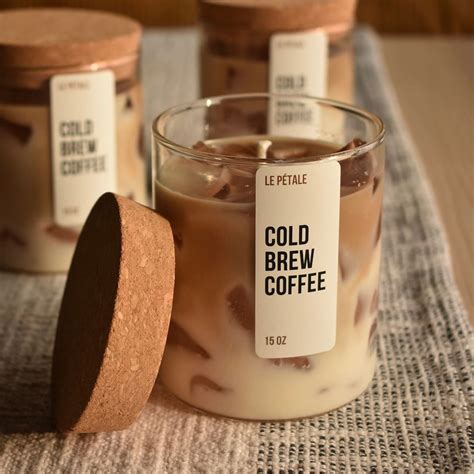 Cold Brew Coffee Candle | 15 Oz | Iced Latte Coffee Candle | Handmade
