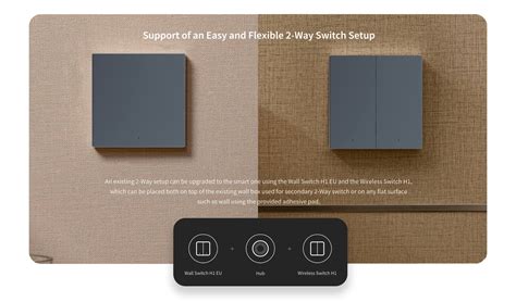 Smart Wall Switch H1 EU(No Neutral）- Grey - Aqara