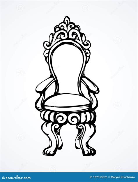 troon vector tekening vector illustratie illustration  zwart