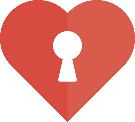 heart lock illustration vector  vector art  vecteezy