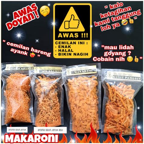 Jual PREMIUM - MAKARONI MIE REMEZ BIHUN KRIUK CEMILAN SNACK JAJANAN ...
