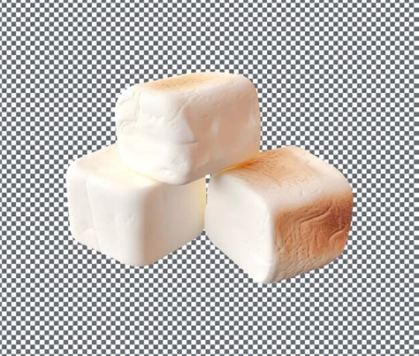 premium psd  sweet marshmallow soft isolated  transparent background