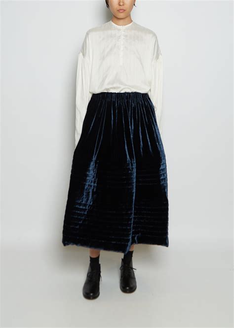 Sofia Silk Velvet Skirt – La Garçonne
