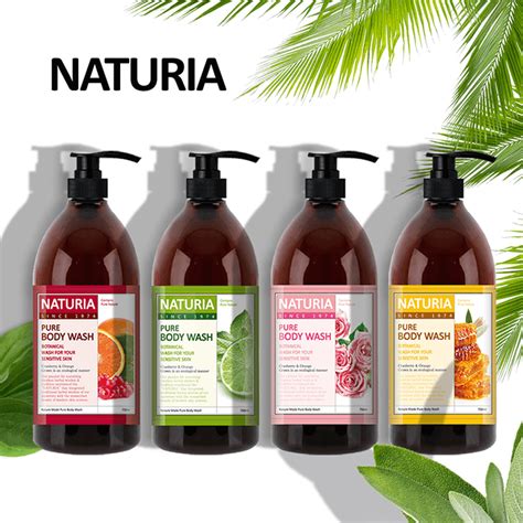 Купить Naturia Гель для душа с клюквой и апельсином 750 мл Pure body ...