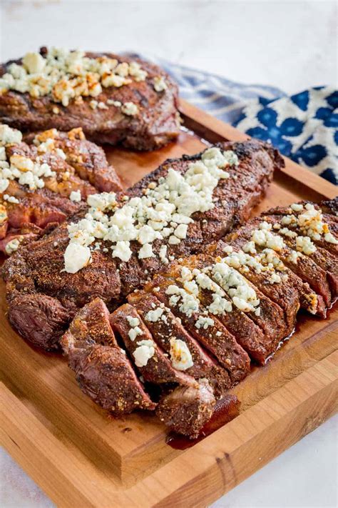 Black and Blue NY Strip Steaks | Cupcakes & Kale Chips