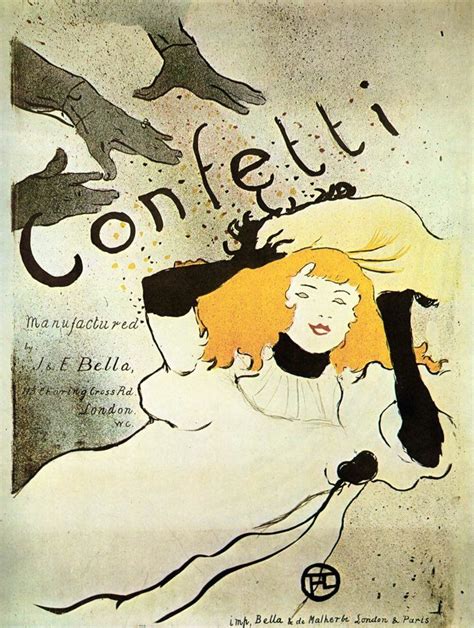 “Confetti” Affiche publicitaire de l’artiste Henri de Toulouse-Lautrec ...