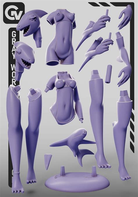 Furry Shark 1 - NSFW 3D Model by Gray World Corporation