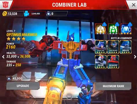 Transformers: Earth Wars - Bruticus and Optimus Maximus Revealed