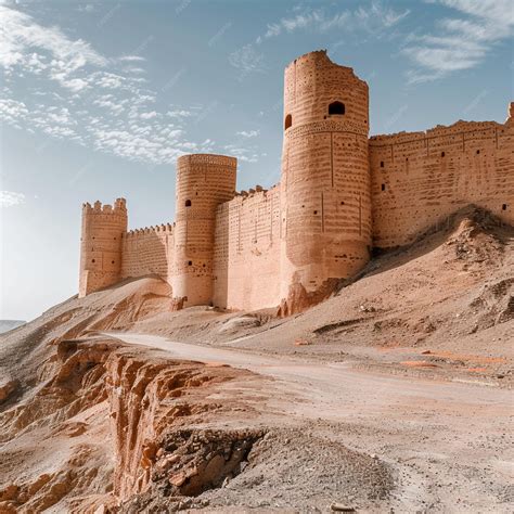 Historical Fortress Landmark Tabuk Castle atop Sandy Hill | Premium AI