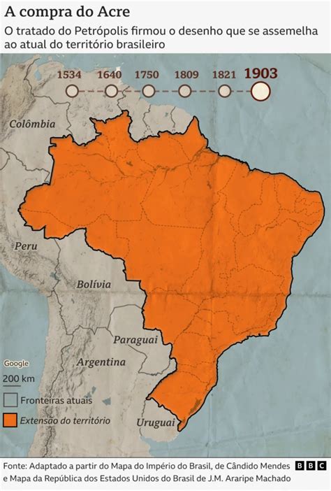 Quando O Acre Foi Anexado Ao Brasil - Os mapas que mostram como território do Brasil mudou até assumir a ...