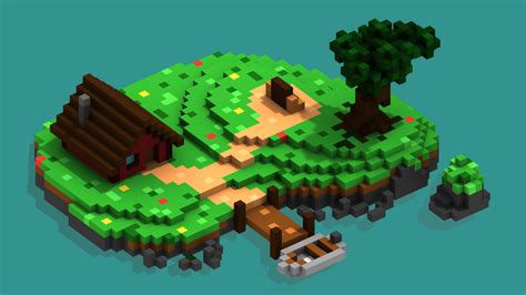 Voxel Island by sebrein on DeviantArt