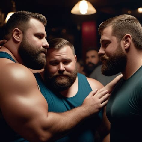 group  gay fat hairy muscle bear men  beards  affectionate