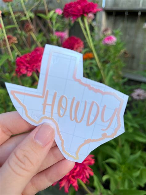Texas Shaped Decal / Texas Vinyl Decal / Howdy Decal - Etsy