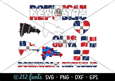 Dominican Republic Map Outline Flag SVG Graphic by 212 Fonts · Creative