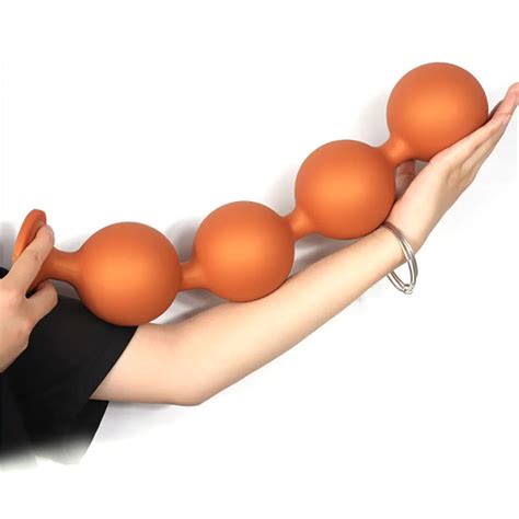 Huge-Anal-Plug-9cm-Anal-Beads-100-Liquid-Silicone-Soft-Anal-Balls-Big