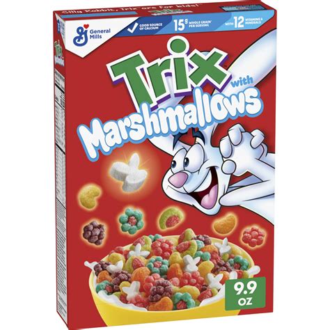 Trix Fruity Breakfast Cereal With Marshmallows, Made With Whole Grain