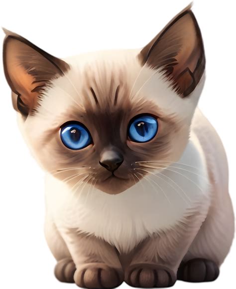 Fun and Whimsical Siamese Cats Illustrations Available. . 50171356 PNG