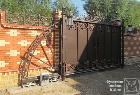 Картинки по запросу кованые откатные ворота фото