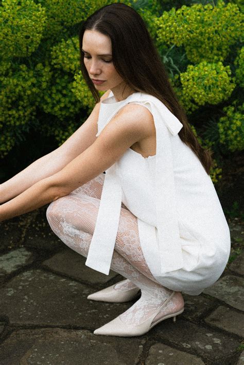 The Floral Lace Patterned Tights Vintage Ivory | By Heist Studios UK