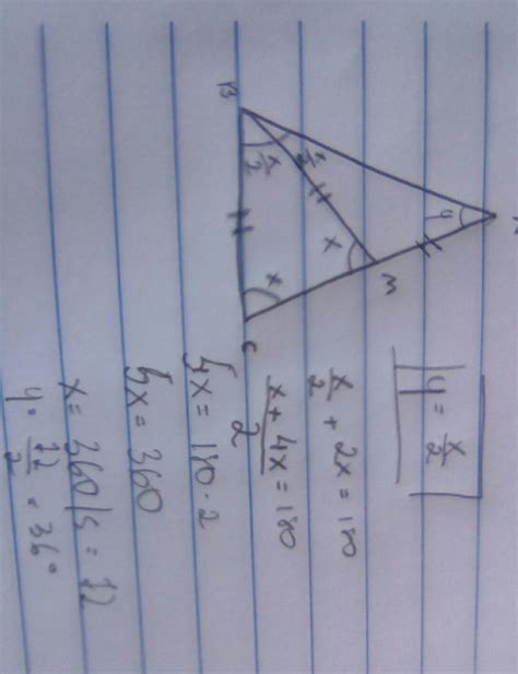 Considere No Triangulo Abc Abaixo Os Pontos P E Ab - No triângulo ABC abaixo, AB=AC e AM=MB=BC. Qual a medida de Â ...