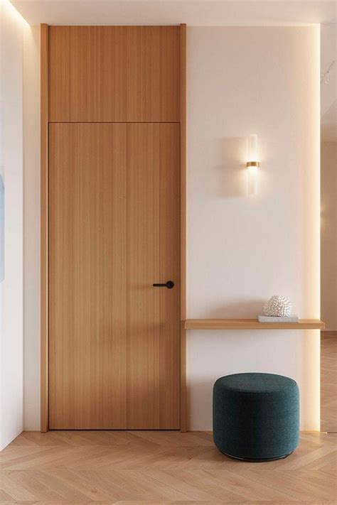 Міжкімнатні високі двері у натуральному шпоні | Japandi interiors ...
