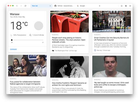 An extensible web browser with beautiful UI