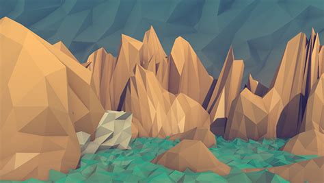 3D MODELLING: Low-Poly Landscape on Behance