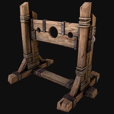 Medieval Pillory Torture - 3D Model by Dereza